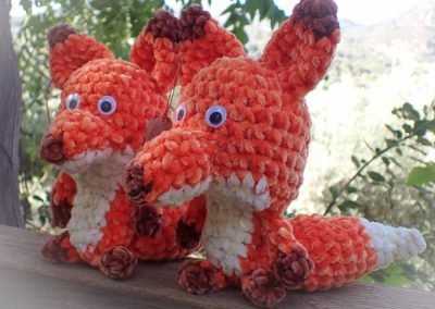Crochet soft foxes