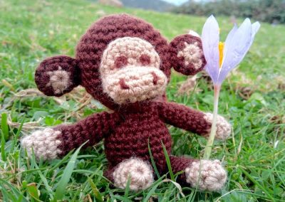 Little mini crochet monkey