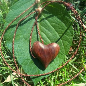 Wooden heart necklace