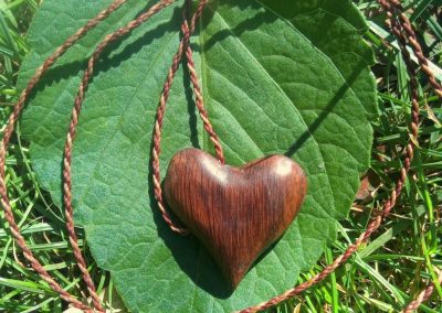 Wooden heart necklace