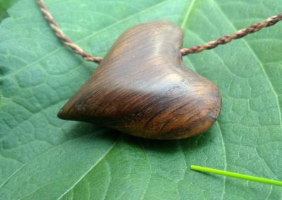 Wooden heart necklace