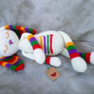 Crochet bunny sleeping