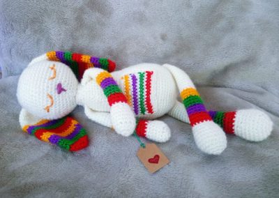 Crochet bunny sleeping