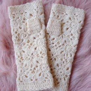 100% Lambswool half fingers gloves