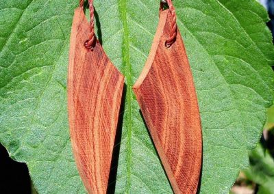 Wooden earrings wings